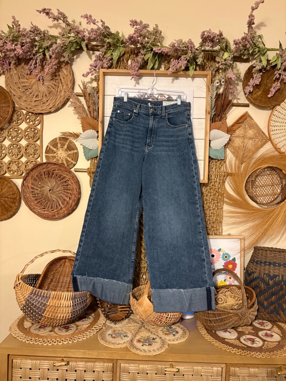 Rag & Bone Sofie Ankle-Length Wide-Leg Jeans size 31